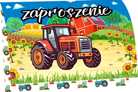 Zaproszenie Urodzinowe Traktor Traktory X Cm Allegro Pl