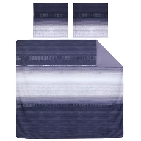 Parure De Lit X Cm Percale Pur Coton Jazz Bleu Linnea Linge De