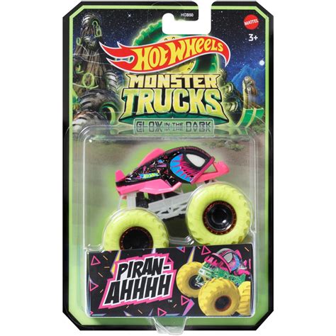 Masinuta Hot Wheels Monster Truck Glow In The Dark Piran Ahhhh