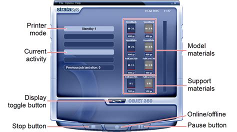 Printer Interface Screen