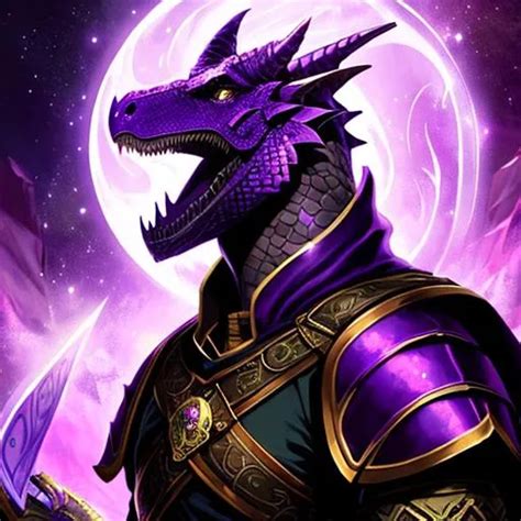 Magic High Fantasy Dnd Purple Dragonborn Armored Openart