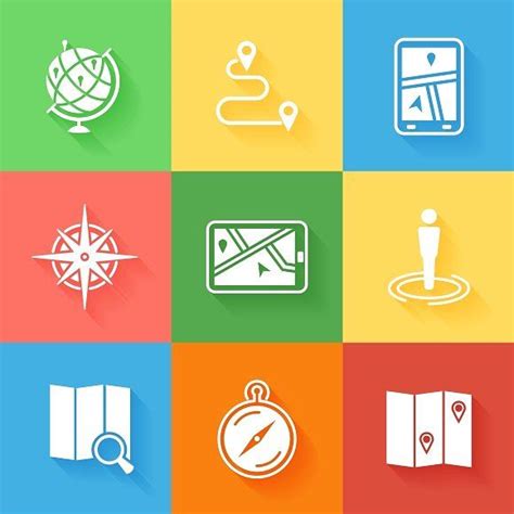 Cartography And Navigation Icons