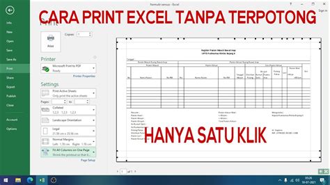 Cara Otomatis Print Excel Agar Tidak Terpotong Dan Sesuai Dengan Ukuran