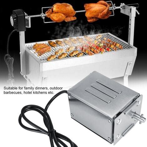 SJLERST Edelstahl Grillmotor für Grillspieß Drehspieß BBQ Rotisserie