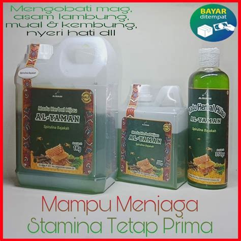 Jual Original Madu Hijau Herbal Manis Al Yaman Dengan Zat Hijau Daun