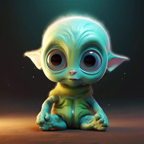 Premium AI Image | cute baby alien