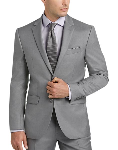 Joe Joseph Abboud Light Gray Slim Fit Suit Separates Coat Mens Suits