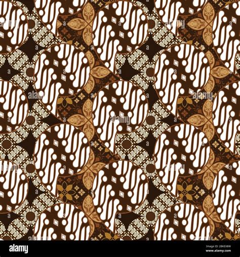 Beautiful Traditional Java Batik With Unique Style Pattern And Dark