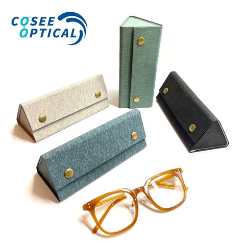 China Hard Shell Sunglasses Box Packaging Handmade Custom Eyewear Triangle Cases Manufacturer