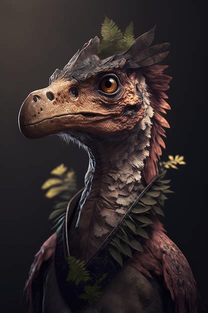 Premium AI Image | Half Chicken Half Dinosaur A Fascinating Hybrid