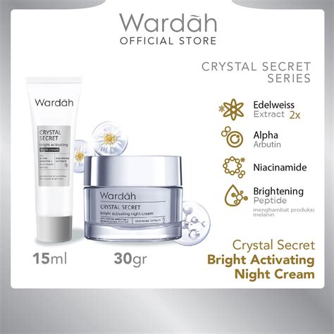 Jual Wardah Crystal Secret Bright Activating Night Cream Krim Malam