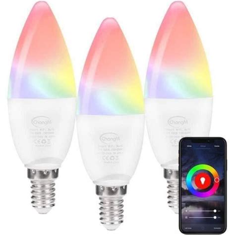 3 Pack Ampoule LED Intelligente WiFi Smart Ampoule Connectée