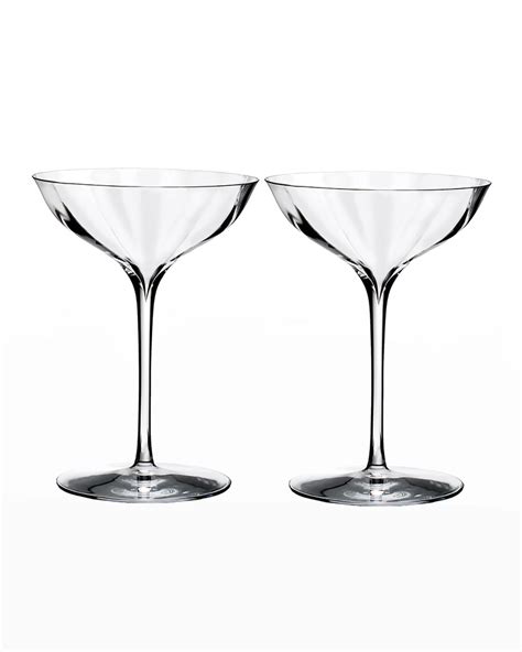 Waterford Crystal Elegance Optic Classic Champagne Flutes Set Of 2