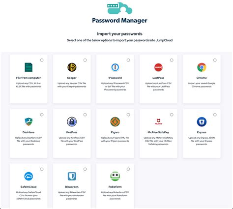 Jumpcloud Password Manager Import Tool Jumpcloud