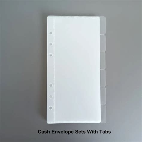 Wholesale Matt Frosted Clear Plastic Divider Tabs Cash Envelopes