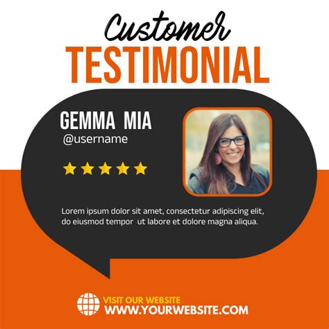 Customer Testimonial Instagram Post Template Postermywall