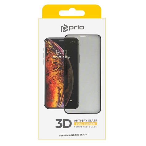 Prio 3D Anti Spy Kaljeno Staklo Za Samsung Galaxy S20 Crno Moobo