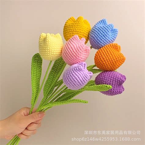 H Ng S N Giao Ngay Hoa Tulip Len Handmade Shopee Vi T Nam