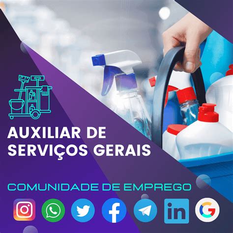 Auxiliar De Servi Os Gerais Vagas Sal Rio De R Para