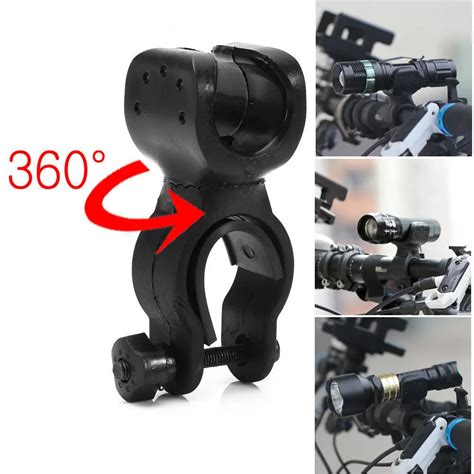 2pcslot 360 Degree Rotating Bicycle Led Flashlight Mount Holder For Bicycle Torch Clip Clamp