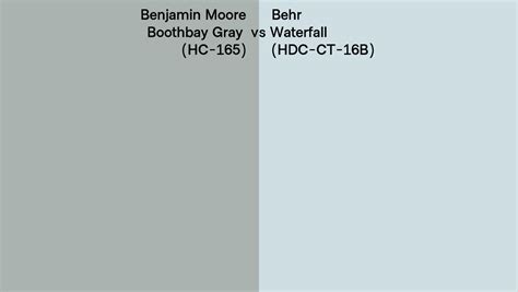 Benjamin Moore Boothbay Gray Hc 165 Vs Behr Waterfall Hdc Ct 16b Side By Side Comparison