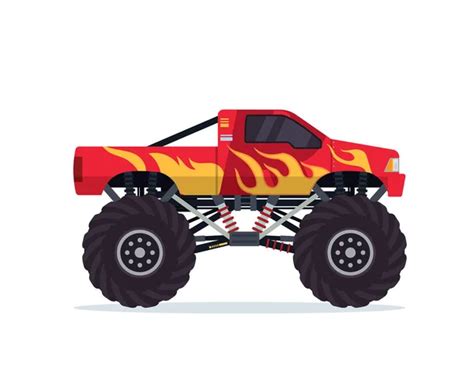 Cartoon Monster Truck Stock Vector Mechanik