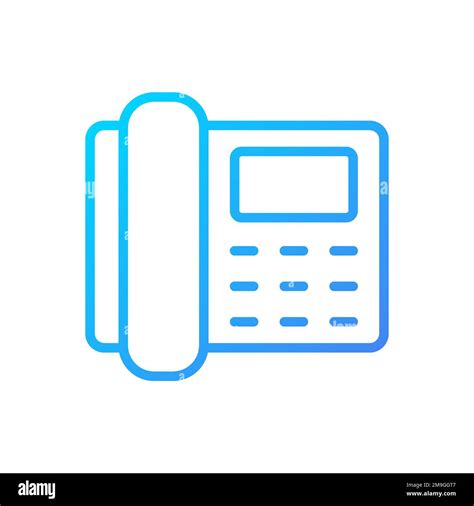 Telephone Pixel Perfect Gradient Linear Vector Icon Stock Vector Image