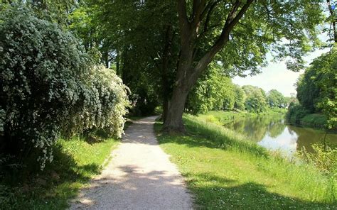 Path Green Trees Viewes River Nice Wallpapers 1920x1200