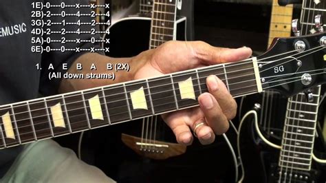 How To Play BACK IN BLACK AC DC On Electric Guitar Tutorial EASY