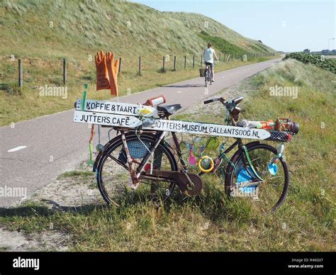 Cycling on LF1 cycle route, Netherlands Stock Photo - Alamy