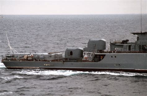 A Starboard Aft View Of The Soviet Krivak Ii Class Guided Missile