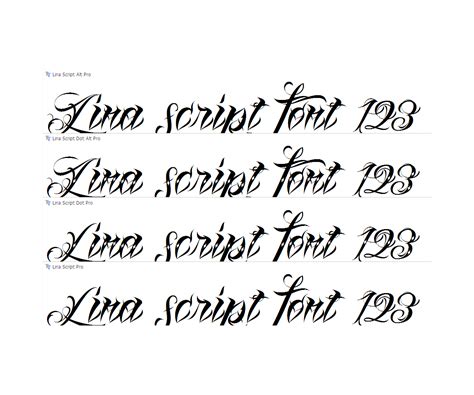 Script Tattoo Fonts Alphabet Calligraphy