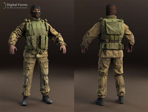 Russian Uniform Of The Middle S D Model Cgtrader