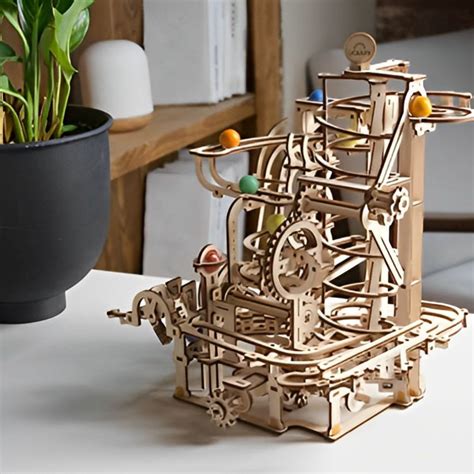 Puzzle D Marble Run Spiral Hoist Din Lemn Ugears Mindblower Ro