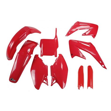 FULL KIT PLASTICO UFO HONDA CR 125 250 04 ROJO