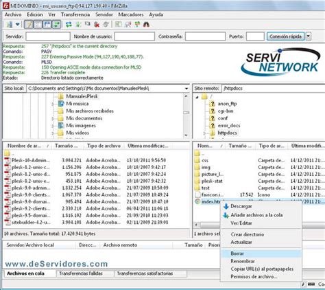 Cómo configurar Filezilla para tu conexión FTP ServiNetwork España