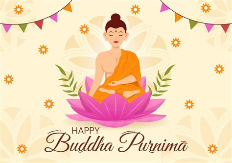 Contento Buda Purnima Ilustraci N Con Vesak D A O Indio Festival A