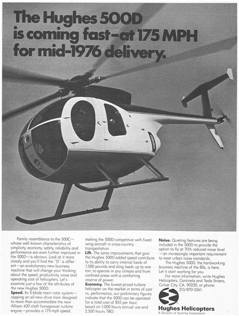 Hughes 500d Helicopter