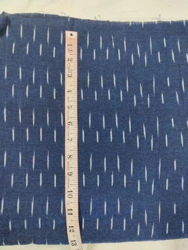 Blue Abstract Handloom Pure Cotton Ikat Fabric Ikat Ikat Print Ikat