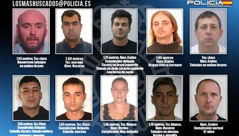 Estos Son Los Diez Fugitivos Más Buscados Por La Policía Nacional