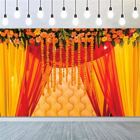 Buy YongFoto 10x6.5ft Indian Wedding Backdrop Hindu Traditional Wedding ...