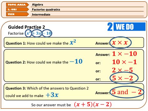 Factorising Quadratics Teaching Resources