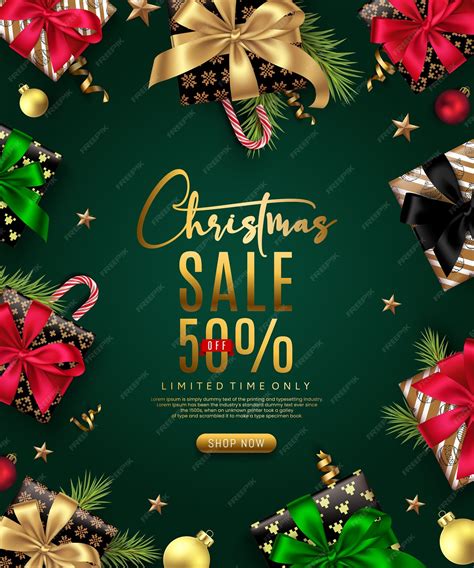 Premium Vector | Christmas sales banner