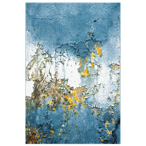 Williston Forge Jaxen Abstract Bluegold Area Rug Wayfair