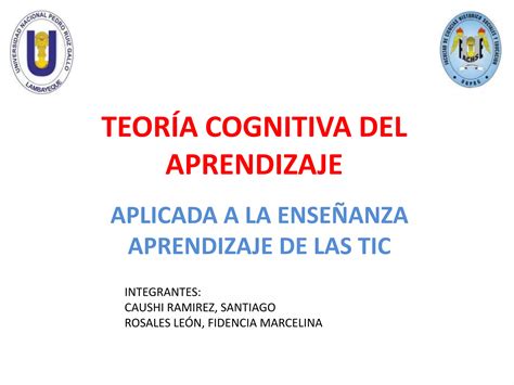 Teoría cognitiva del aprendizaje PPT