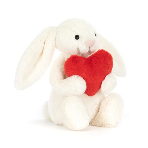 Bashful Red Love Heart Bunny Official Jellycat