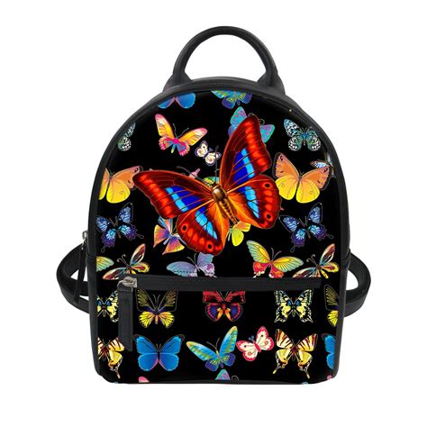 Forudesigns Colorful Butterfly Retro Mini Backpack Women Backpacks