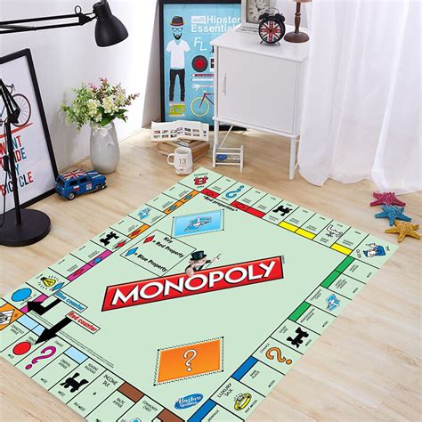 Monopoly Rug Monopolymonopoly Matmonopoly Boardgame Rugmonopoly