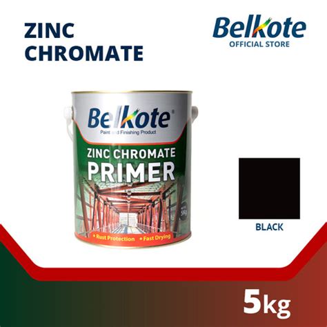 Jual Cat Besi Anti Karat Belkote Zinc Chromate Hitam 5 Kg Meni Dasar