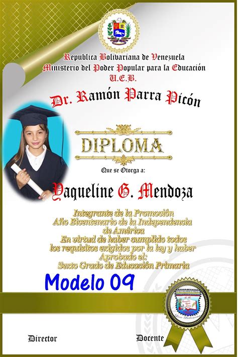 Modelos De Diplomas De To Grado Diploma Graduaci N Diplomas Sexto